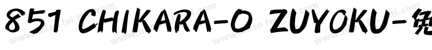 851 CHIKARA-0 ZUYOKU字体转换